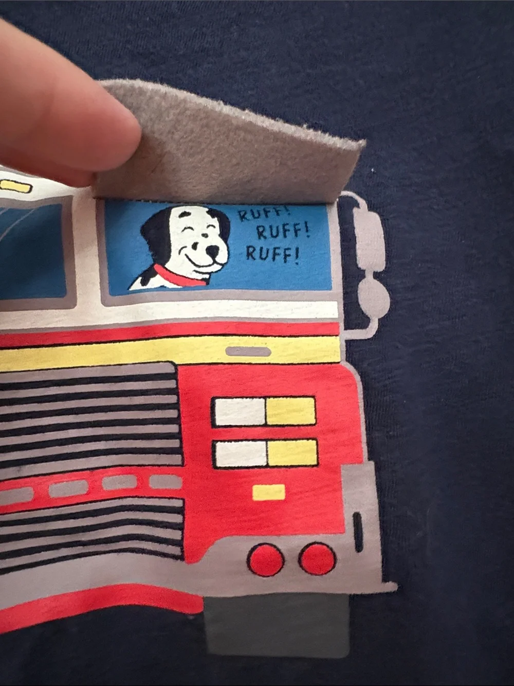 4/$20 🌱 Navy Fire Truck Lift the Flap Tee